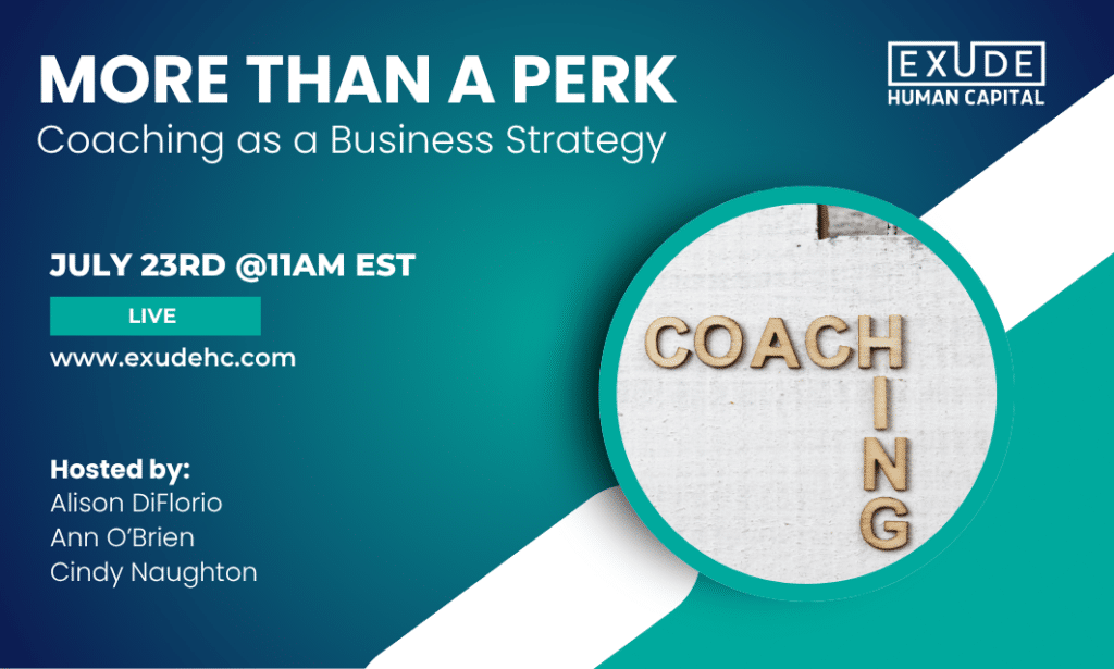 Webinar Promotion for More Than A Perk Coaching as a Business Strategy